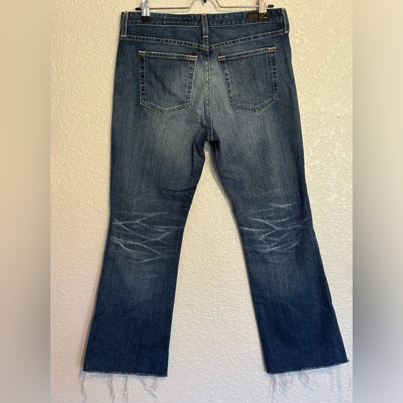AG-ED DENIM High-Rise Slim Flare Jodi Crop Faded Blue Jeans- Women Size 29R - Picture 5 of 9